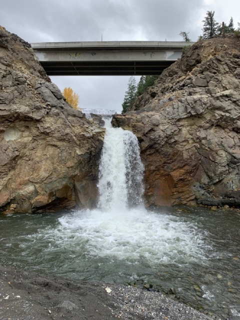 The 40-foot waterfall at Tieton Bridge in Washington is a problem for migrating fish.