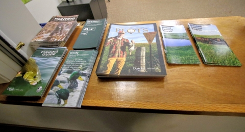 Various brochures related to the Crosby Wetland Management District and recreation in North Dakota.