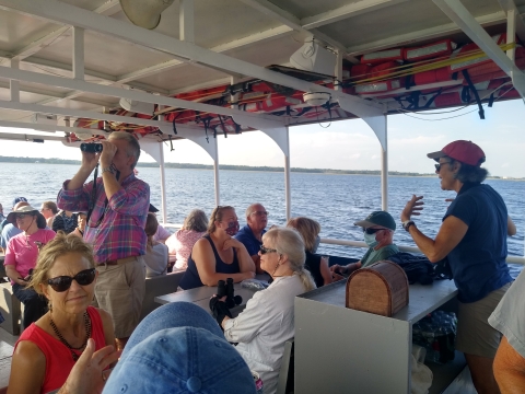 Image of passengers on boat tour