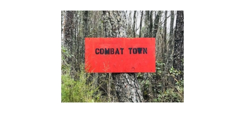 A sign for Combat Town at Camp Lejeune.