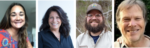 The NCTC Podcast Team members from left to right Catherine Blalack, Roxanne May, Mike McAlister, and Jim Siegel. 