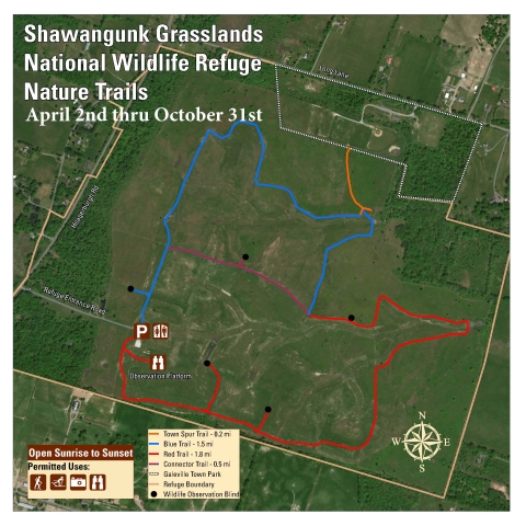 Shawangunk Grasslands NWR Trail Map (Non Owl Season April 2nd thru October 31st)
