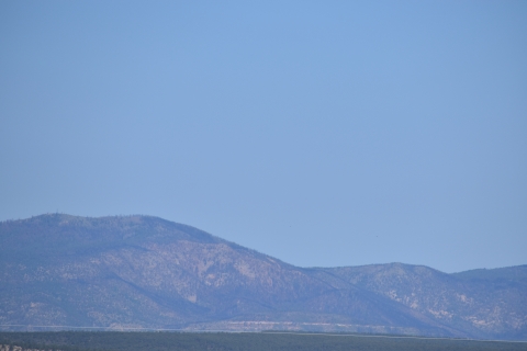 View of the mountain range from the visitor center