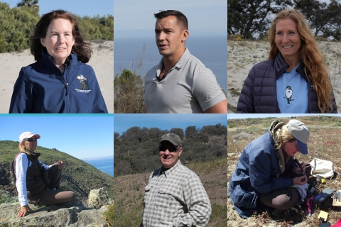 Montage of San Clemente Island Recovery Champions.