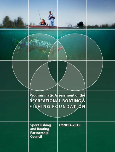 Report cover background shows image of people fishing in a boat. Below the surface of the water is a fish swimming near their fishing lines. 