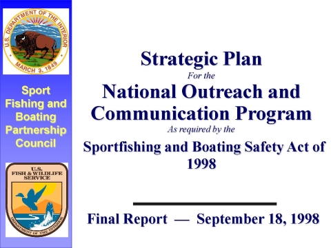 Powerpoint slide with title information and the U.S. Department of Interior and U.S. Fish and Wildlife Service logos.
