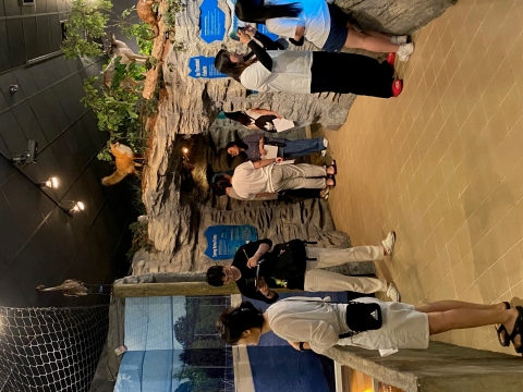 Visitors in Visitor Center 