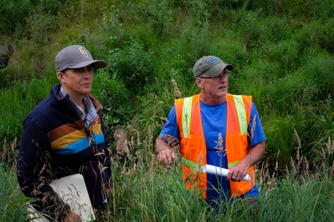 Mitch Osborne and Sara Borio at Cripple Creek, July 2023, in Fairbanks.