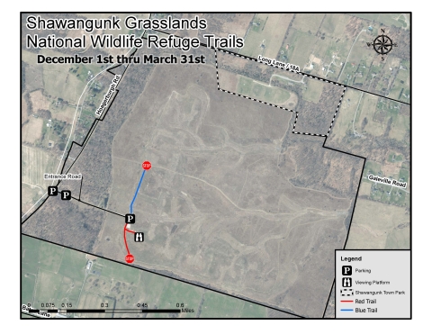 Shawangunk Grasslands Trail Map 1DecThru31March 2024