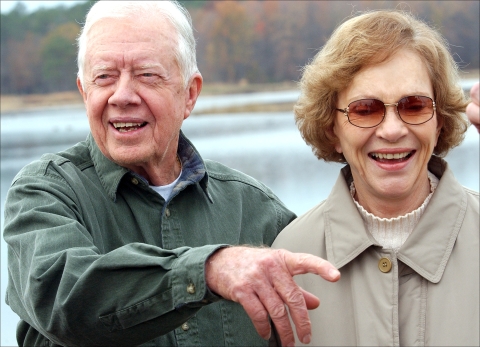 President Jimmy Carter with First Lady Rosalynn