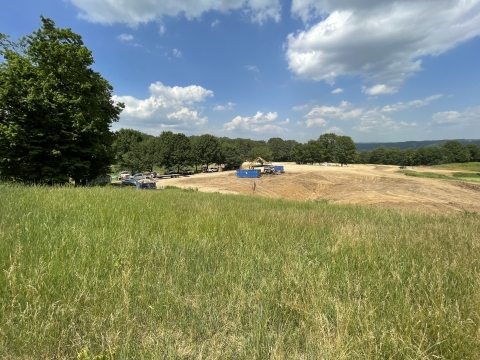 View overlooking the site where the new facility is going to be built.