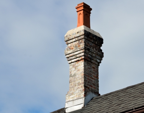 a chimney on top of a building