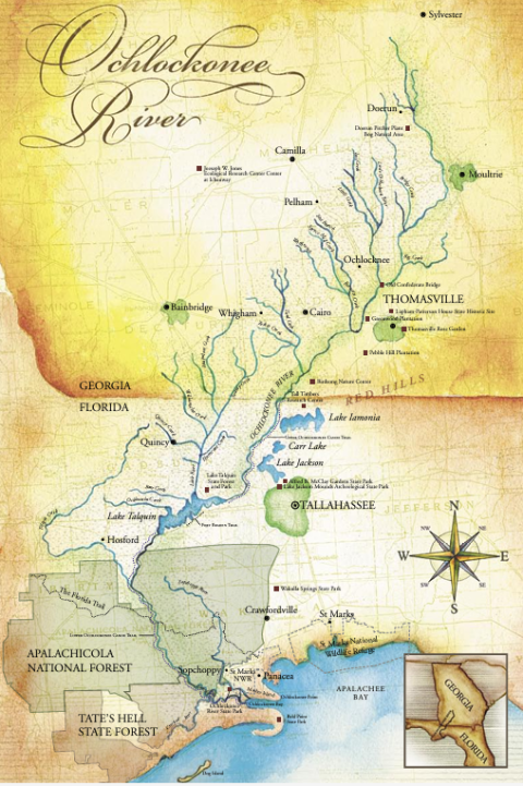Ochlockonee River Watershed map
