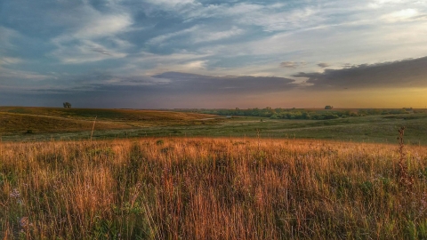 Prairie Sunset at Neal Smith National Wildlife Refuge in Iowa