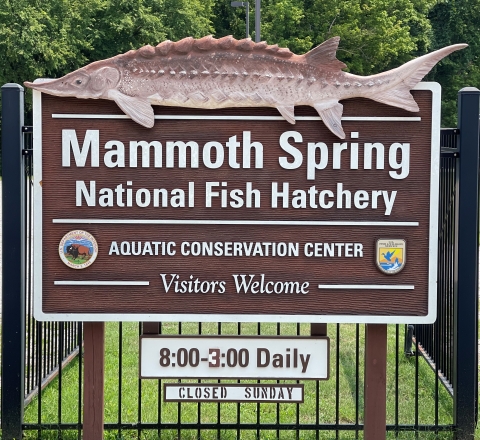 Mammoth Spring NFH Welcome Sign