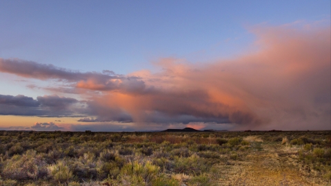 storm clouds in eastern oregon