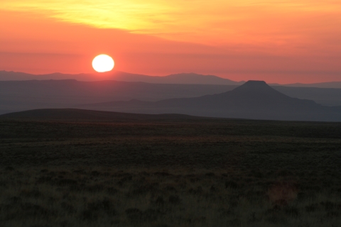 Sunrise at Crow Heart Butte on the Wind River Indian Reservation