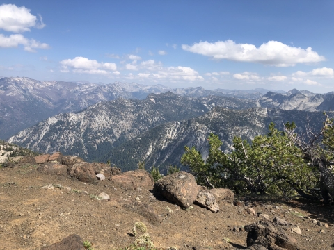China Cap Peak in the Eagle Cap Wilderness, view of the Wallowa Mountains