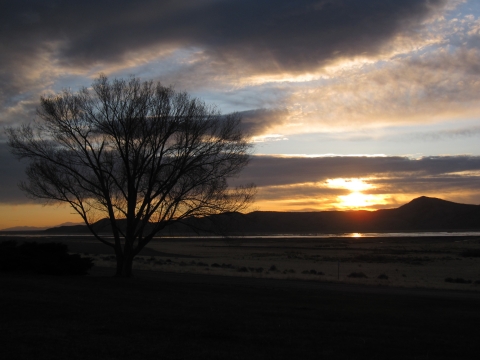 Sunrise over Ruby Lake NWR.