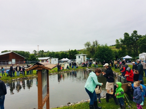 Kids fishing derby, held every year during National Fishing and Boating Week.