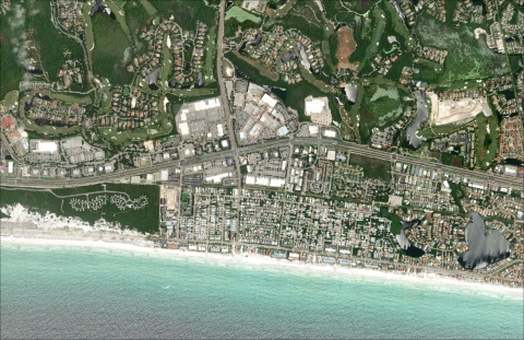 Aerial view of a portion of Destin, Florida