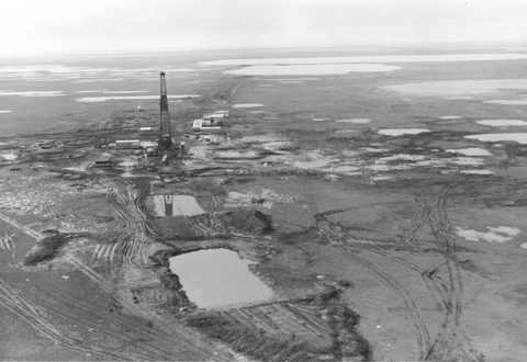 Aerial view of Prudhoe Bay