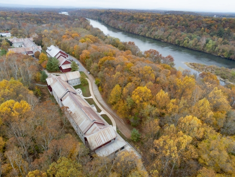 Aerial view taken by drone of the National Conservation Training Center