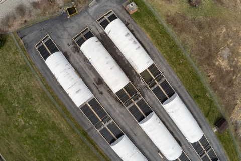 	Aerial shot taken by drone of Erwin National Fish Hatchery