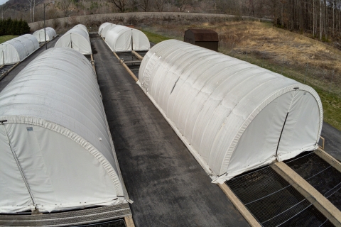 	Aerial shot taken by drone of Erwin National Fish Hatchery