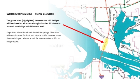 White Springs Dike Road Closure Map