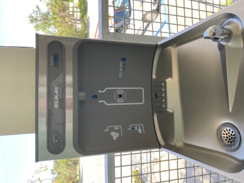 A water bottle refilling station at J.N. "Ding" Darling Refuge in Florida.