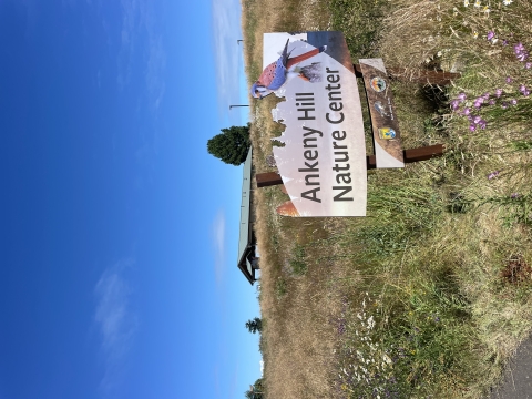 Ankeny Hill Nature Center Welcome Sign