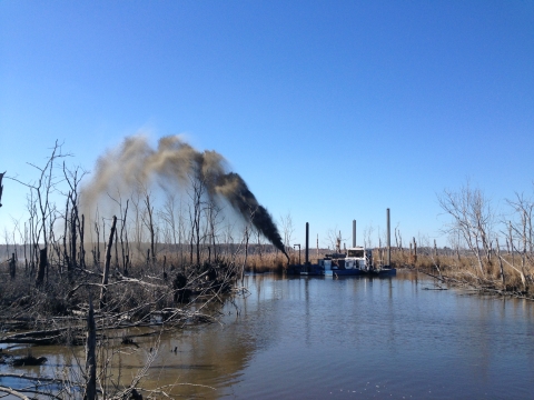 Image of dredging tidal channel