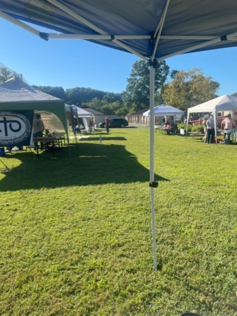 Booths all set up at the Hatchery Outdoor Adventure
