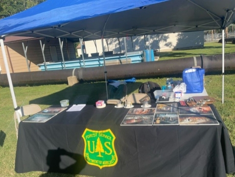 U.S. Forest Service "How Caves are Made" booth