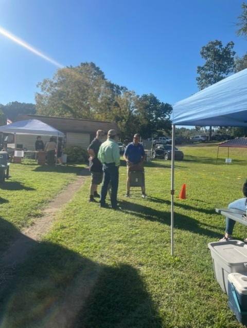 Professionals conversing before the fun begins
