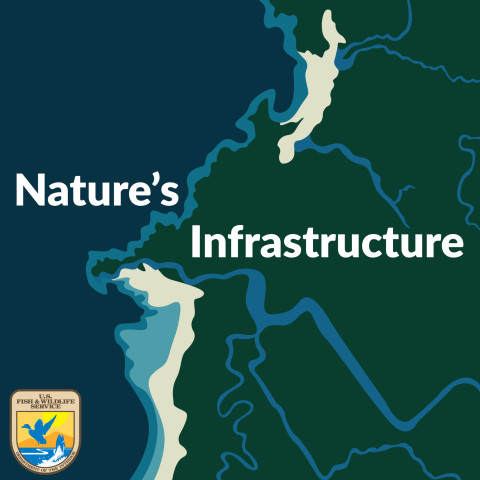 of simple map with FWs shield and text saying Nature’s Infrastructure