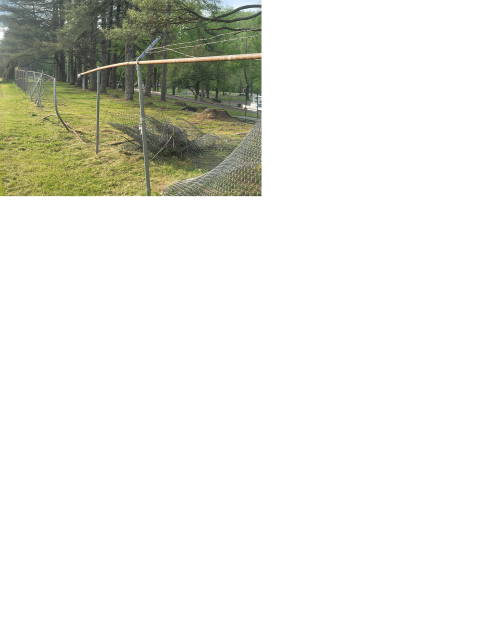Hatchery perimeter fence damage