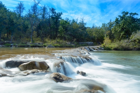 A river flowing over rocks