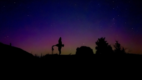 An aurora as seen from Kootenai NWR