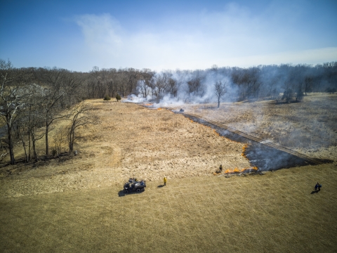 Prescribed burn at National Conservation Training Center