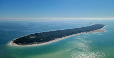 Aerial photo of Egmont Key