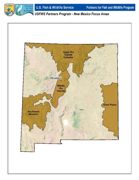 New Mexico focus areas for USFWS Partners Program