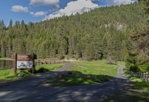 Informational kiosk at Little Pend Oreille NWR
