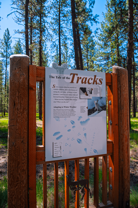An interpretive sign at Little Pend Oreille NWR