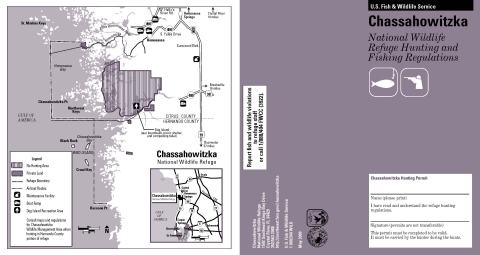 Chassahowitzka National Wildlife Refuge Hunting and Fishing Regulations, Permit, andMap