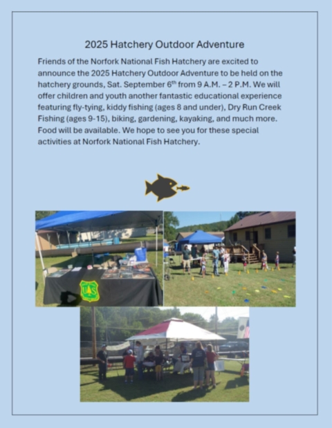 Norfork National Fish Hatchery 2025 Hatchery Outdoor Adventure Flyer