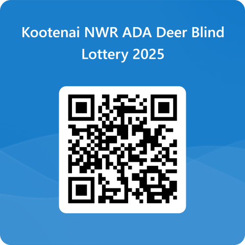 A graphic with text that reads Kootenai NWR ADA Deer Blind Lottery 2025