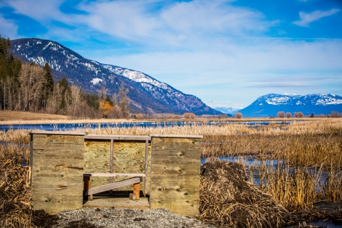 A disabled hunt blind at Kootenai NWR
