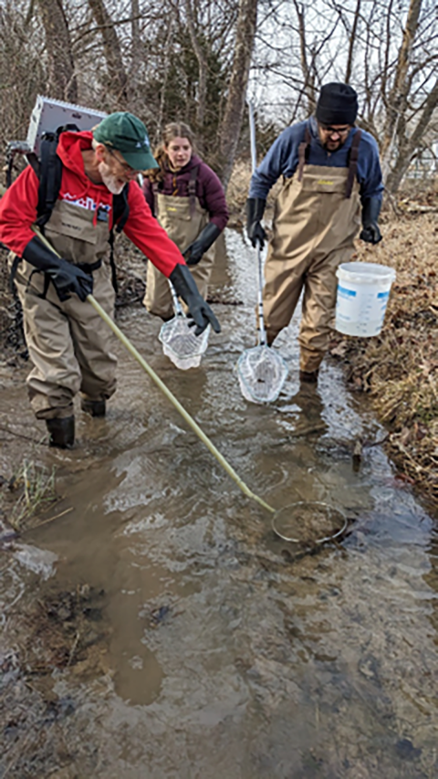 Backpack electrofishing